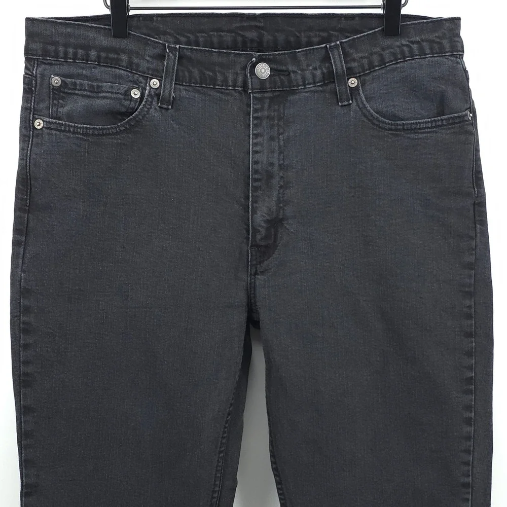 Levis 514 Mens Straight Fit Jeans W38 L30 Gray Faded Black Denim
